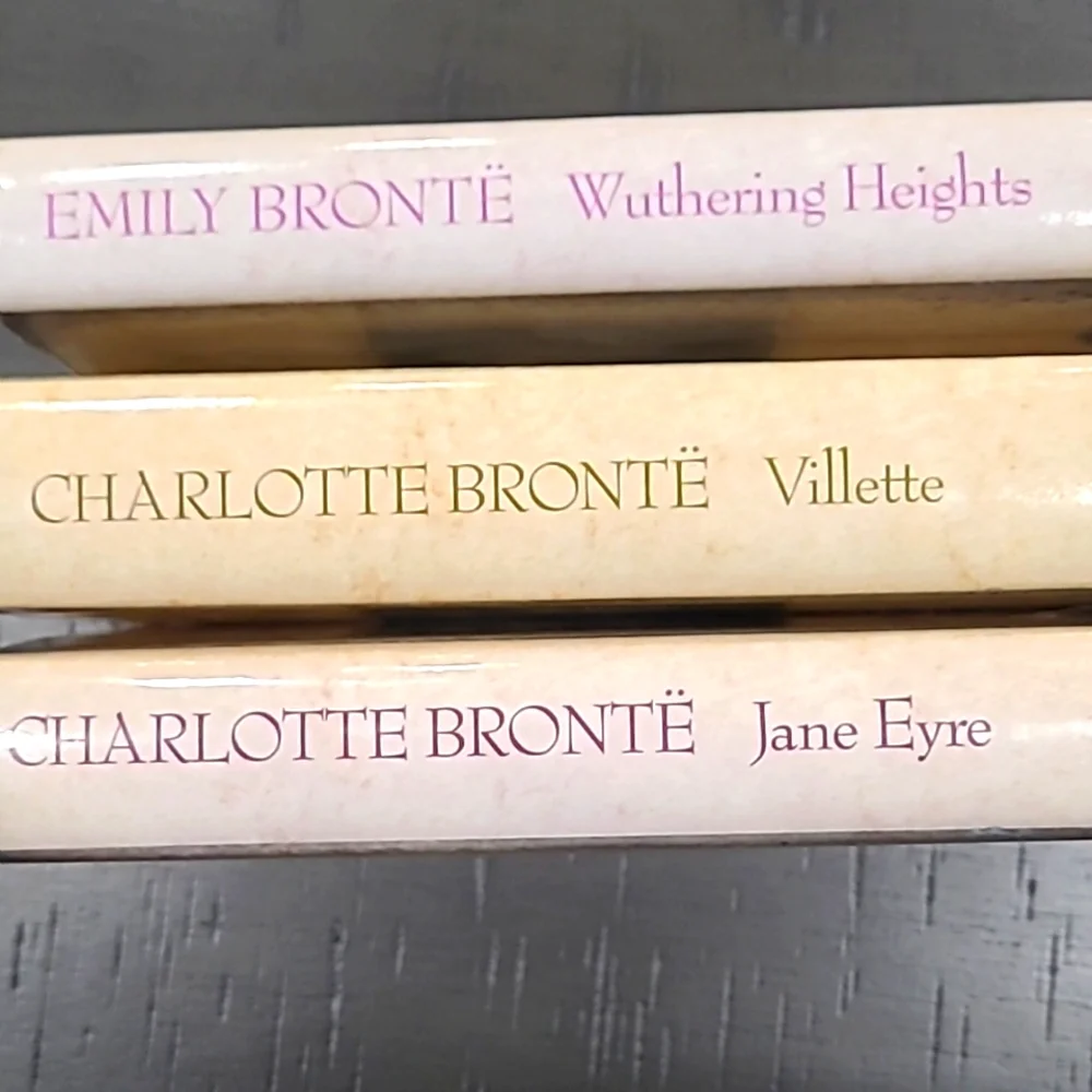 Hardcover 3 Vintage Bronte Sister Books Jane Eyre, Wuthering Heights, & Villette - Picture 7 of 13